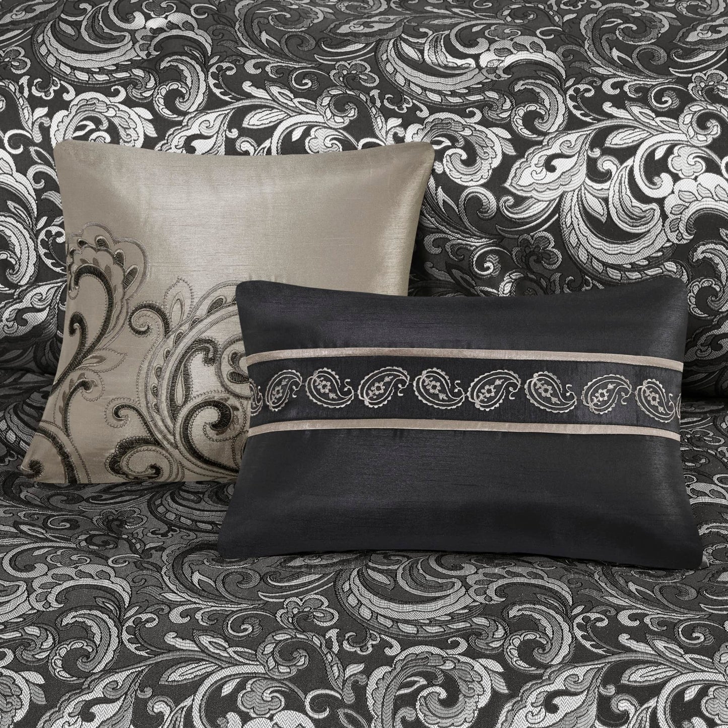 Paisley Comforter Set with Curtains 24-Piece Bedding