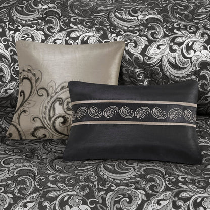 Paisley Comforter Set with Curtains 24-Piece Bedding