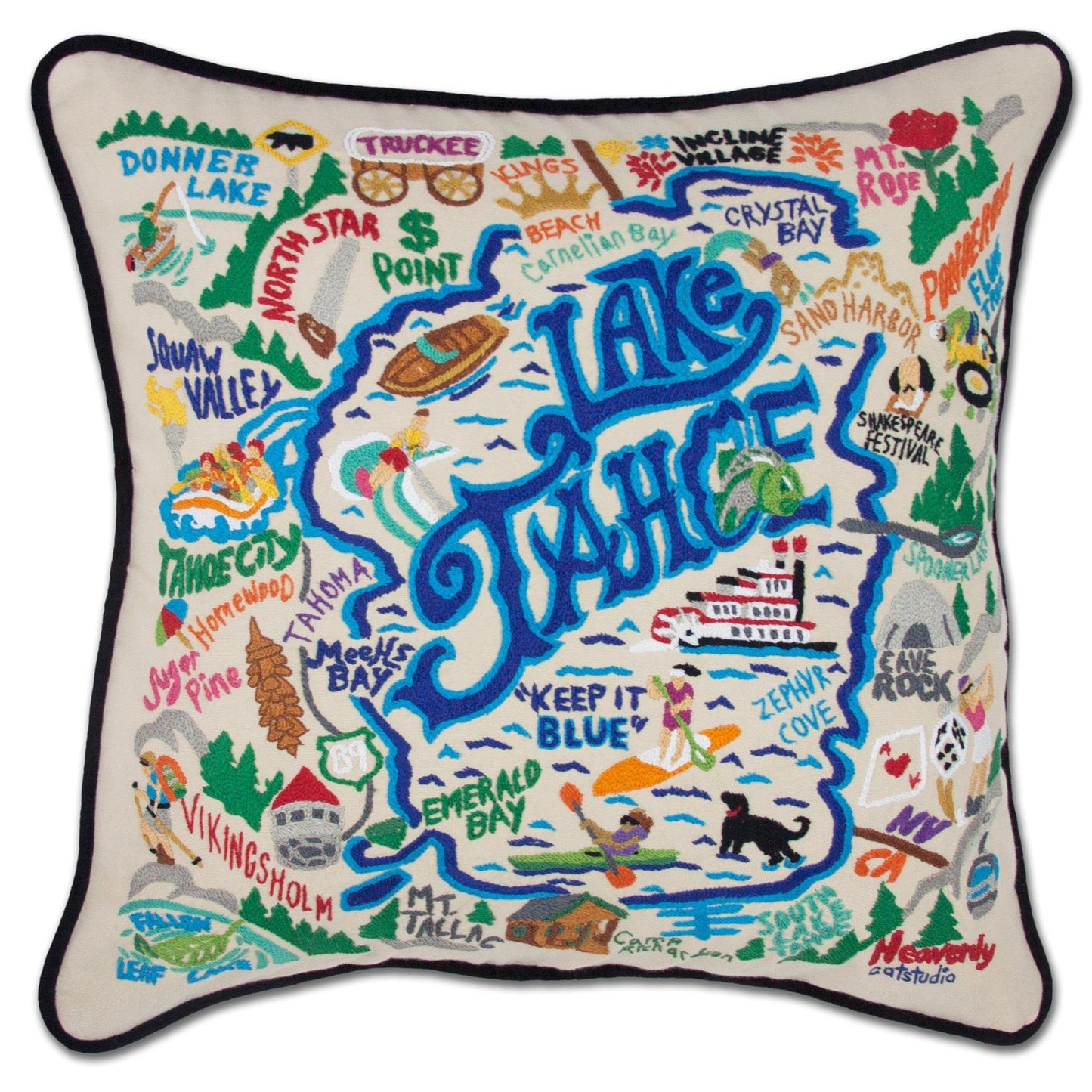 Midwest City Embroidered Decorative Throw Pillow