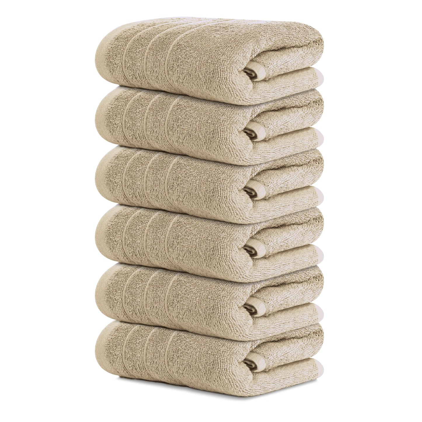 Soft Cotton Hand Towel Set Quick-Dry 6-Pack