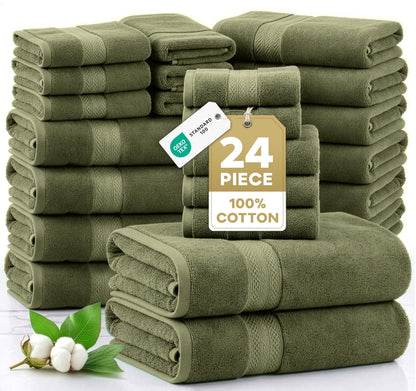 Complete Cotton Bathroom Towel Set Extra Large