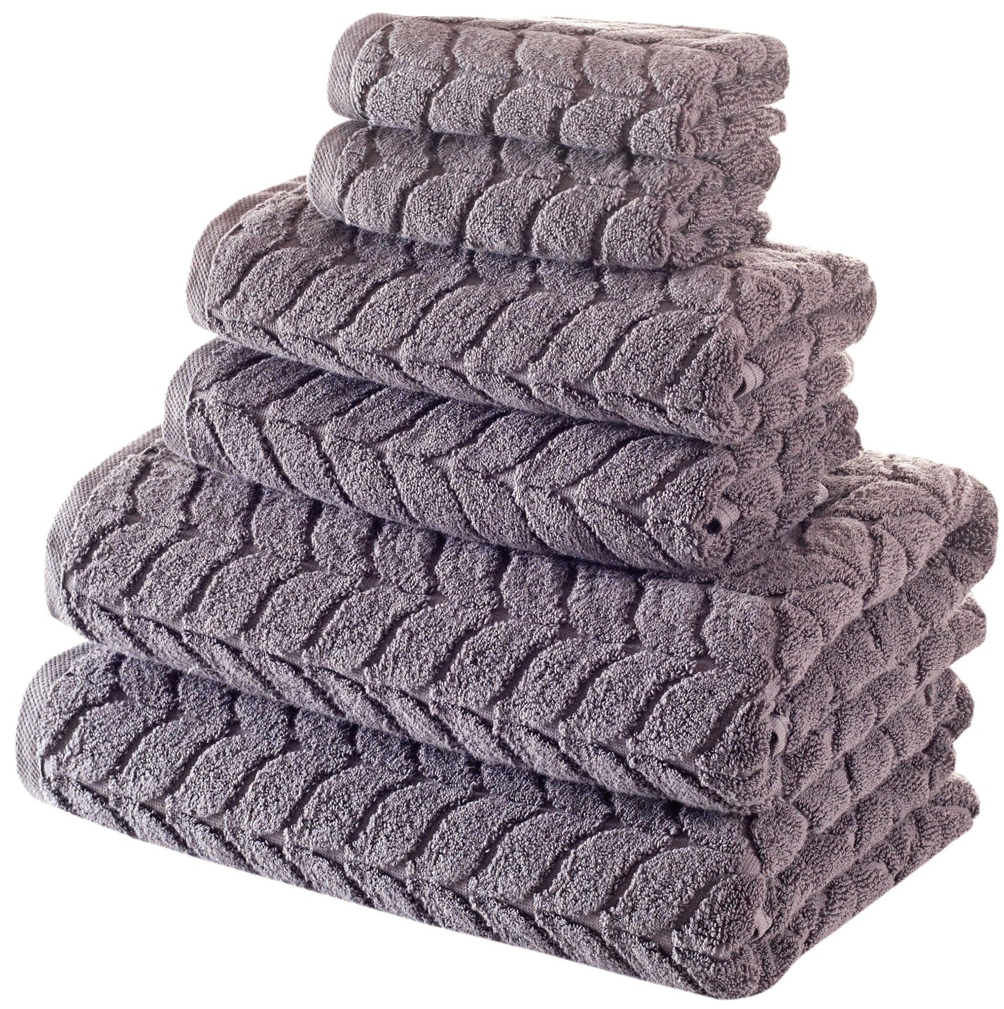 Turkish Cotton Towel Set Soft Plush Jacquard Design