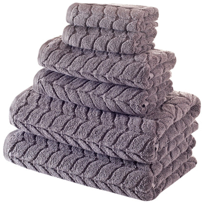 Turkish Cotton Towel Set Soft Plush Jacquard Design