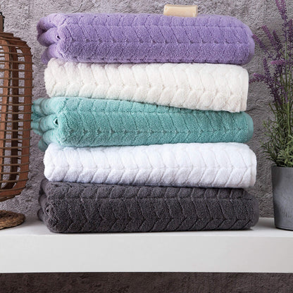 Turkish Cotton Towel Set Soft Plush Jacquard Design