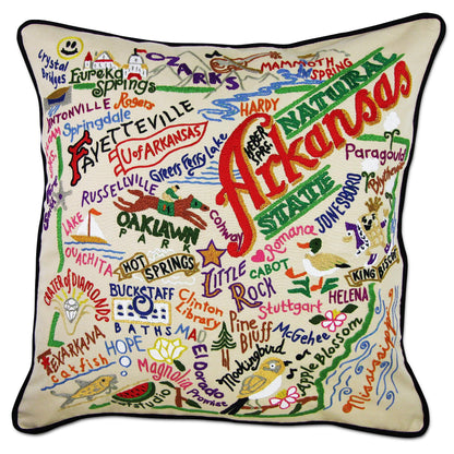 Midwest City Embroidered Decorative Throw Pillow