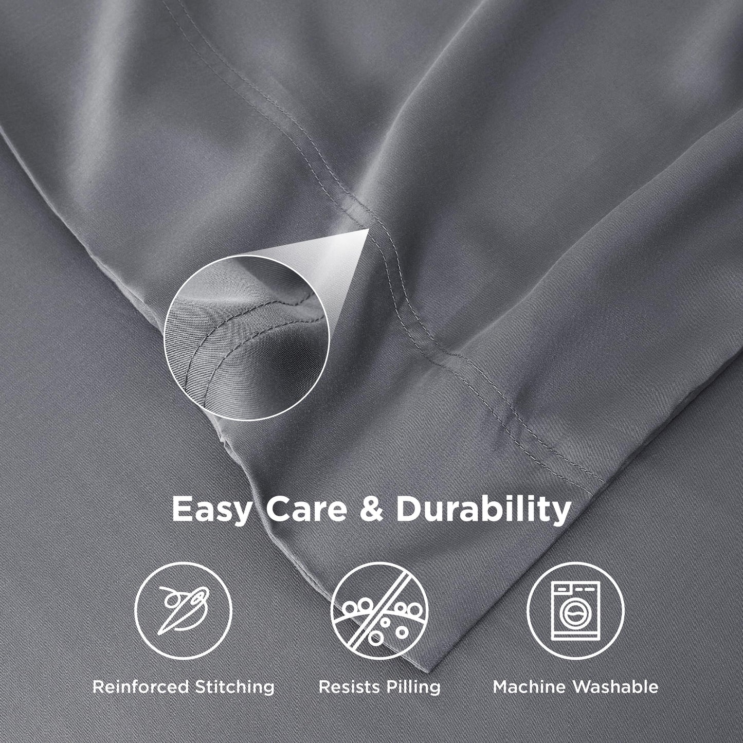 Cooling Bamboo Pillowcase Set Soft Breathable Cover