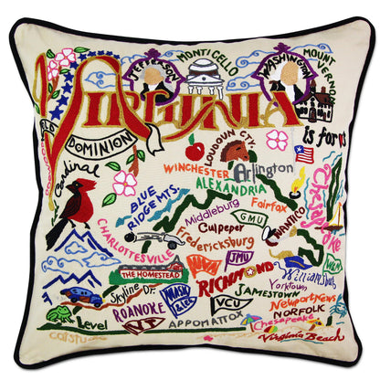 Midwest City Embroidered Decorative Throw Pillow