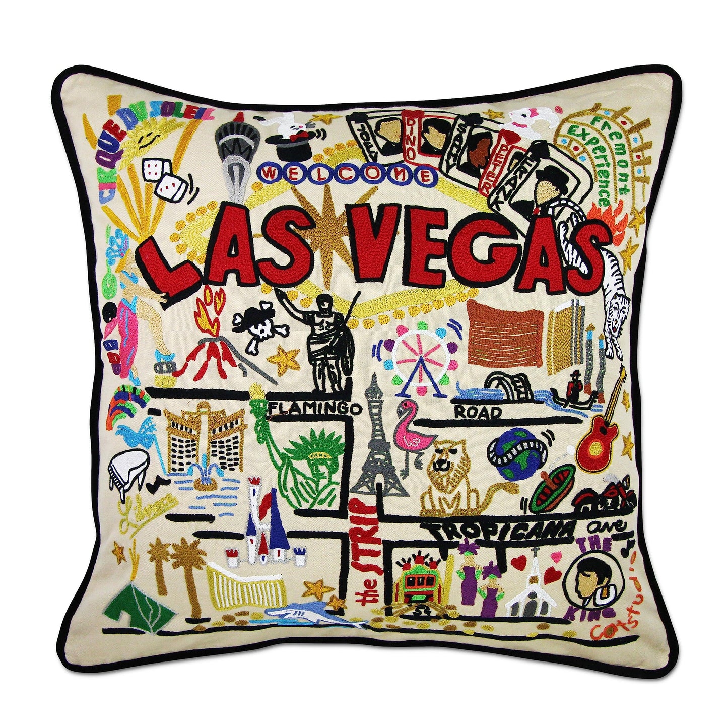 Midwest City Embroidered Decorative Throw Pillow